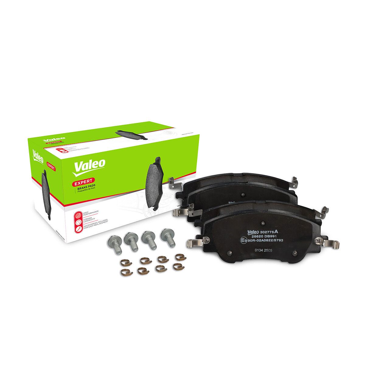 Jeu de 4 plaquettes de frein VALEO 302775A